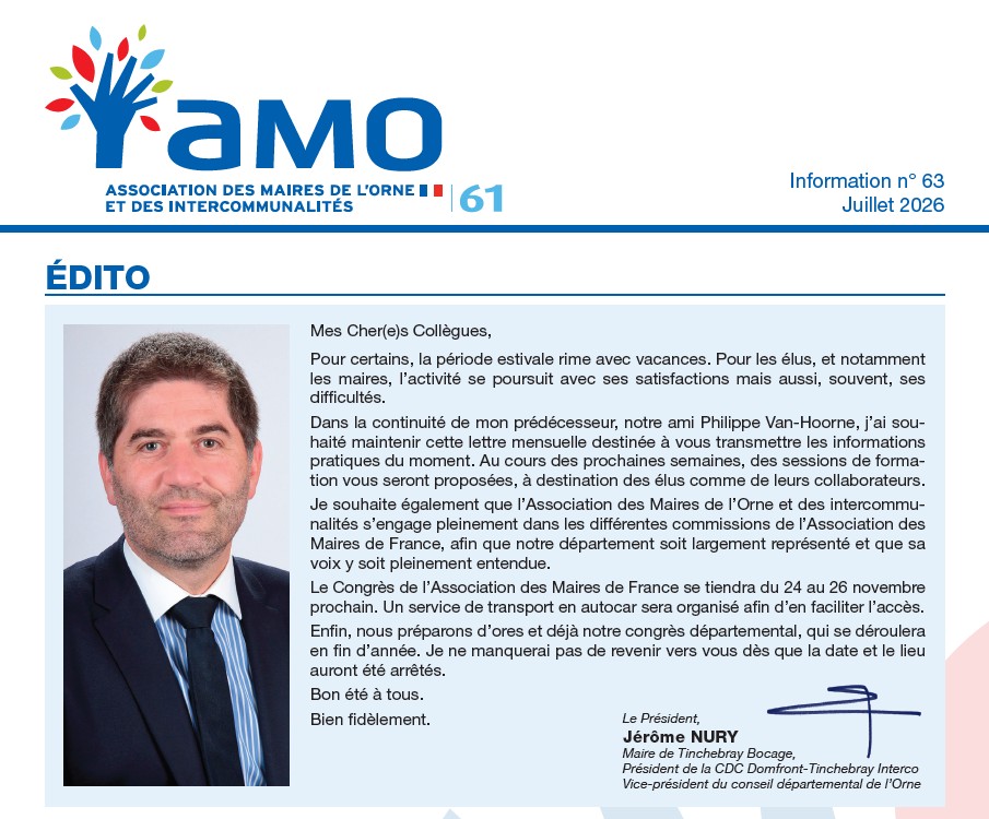 Lettre d’information n°63 – Juillet 2026